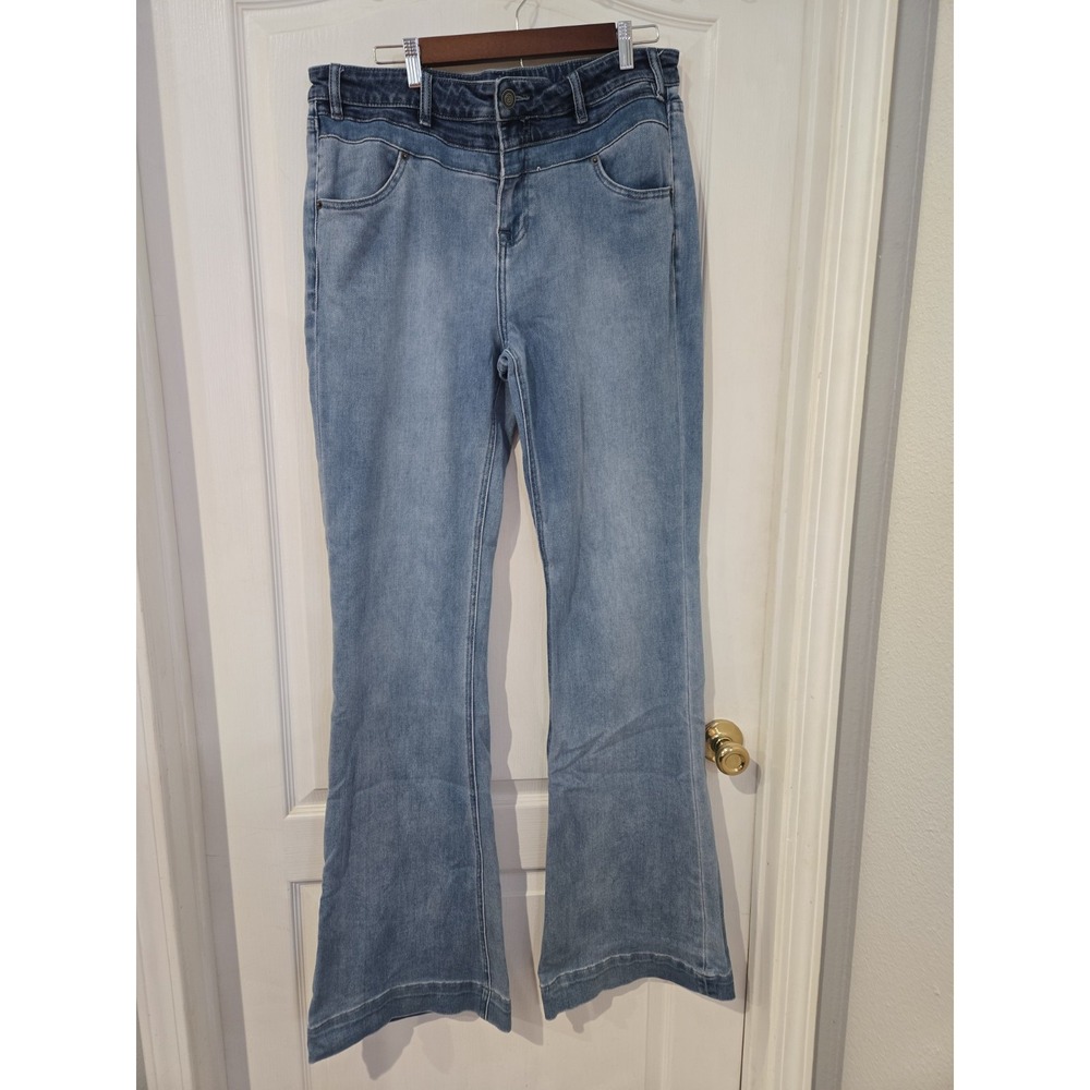 Womens Rock& Roll Denim Trouser Jean 34x38 Wide Leg, Broker In